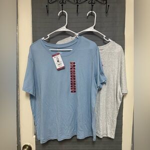 Members Mark Two-Pack T-Shirts in Light Blue & Heather Gray XL